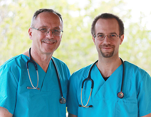 Portrait Kinderärzte Dr. Siegfried Simmet und Simon Traub